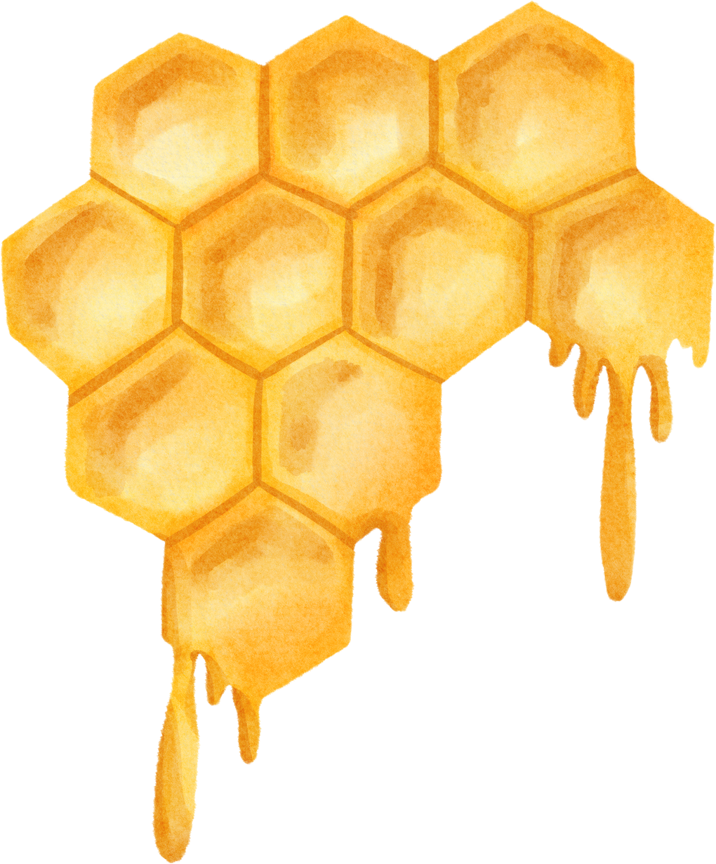 watercolor honey comb